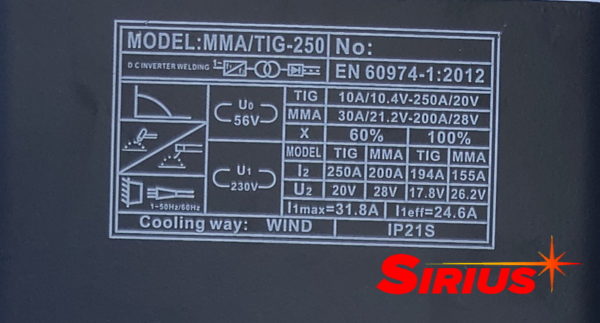 Аргонная сварка Сириус MMA/TIG - 250